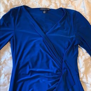 Cobalt wrap dress. Never worn. Size 10